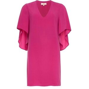 NWT Anna Cate Meredith Crepe Mini Dress in Carmine Pink Sz XS